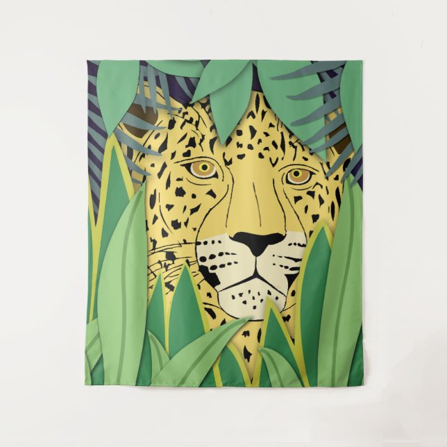 Jungle Cat #4 Large Tapestry (Front)
