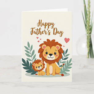 Jungle Cat Fathers Day Card