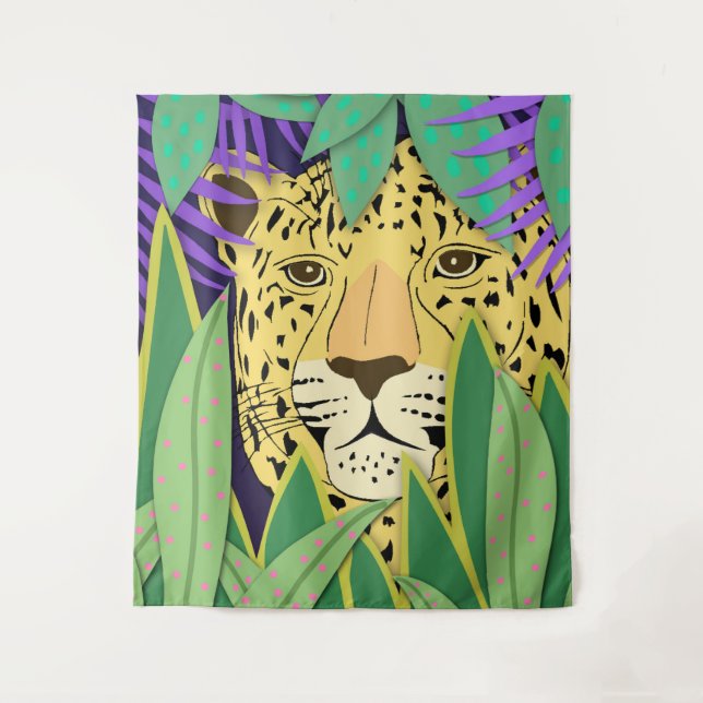 Jungle Cat Large Tapestry (Front)