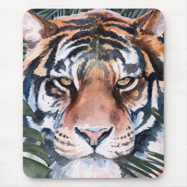Jungle Cat - Tiger Mouse Mat (Front)