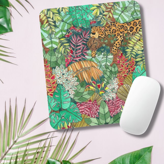 Jungle Cat Watercolor Mouse Mat (Creator Uploaded)