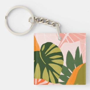 Jungle Collage I Key Ring