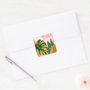 Jungle Collage I Square Sticker