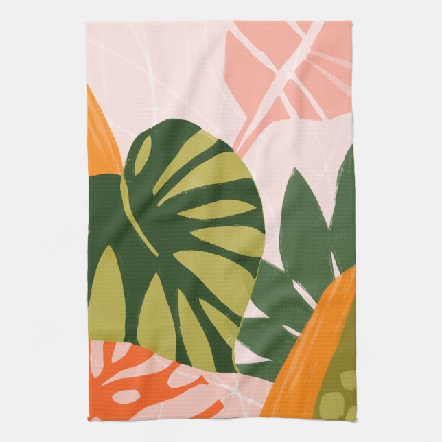 Jungle Collage I Tea Towel (Vertical)