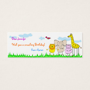 Jungle Cubs Gift Tags For Kids - Customised