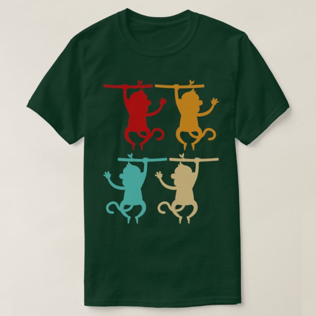 Jungle Cute Chimp Zoo Keeper Monkey T-Shirt (Design Front)