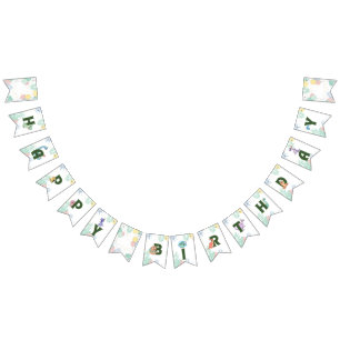 Jungle Dinosaur Roar Happy Birthday Banner