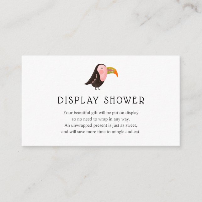 Jungle Display Baby Shower insert card (Front)