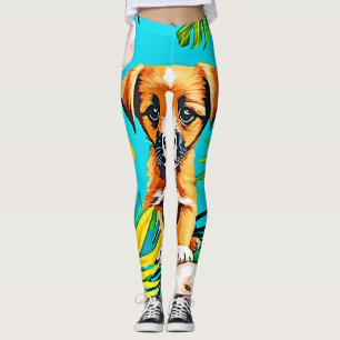 Jungle Dog Art Leggings