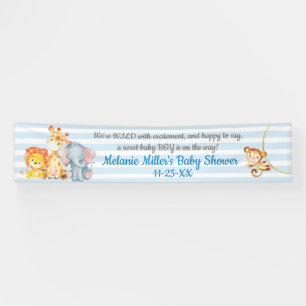 Jungle Elephant Baby Shower Banner