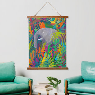 Jungle Elephant Hanging Tapestry