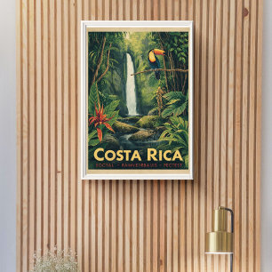 Jungle Escape – Vintage Costa Rica Travel  Poster