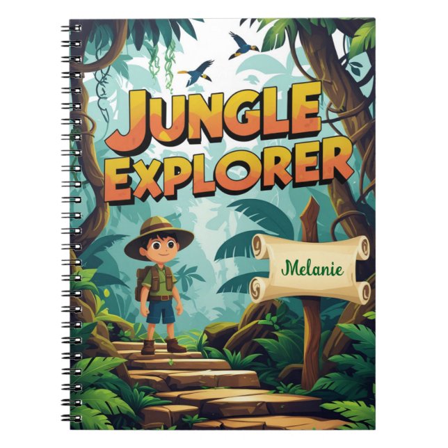 Jungle Explorer – Personalised Adventure Notebook (Front)