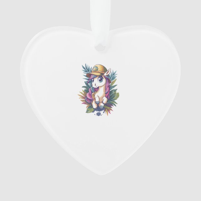 Jungle Explorer Unicorn (1) Ornament (Front)