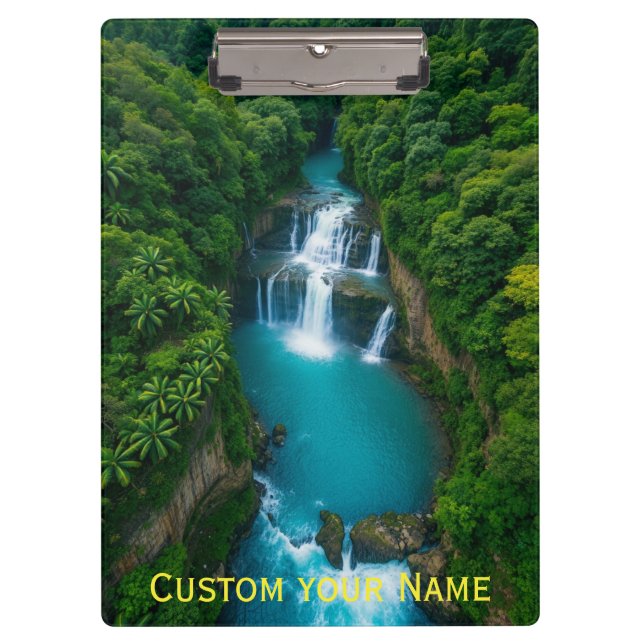 Jungle Fall Journal Where Thoughts Flow Like water Clipboard (Front)