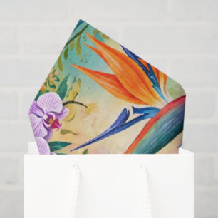 Jungle Fantasy Butterflies Flowers Cheerful Tissue Paper