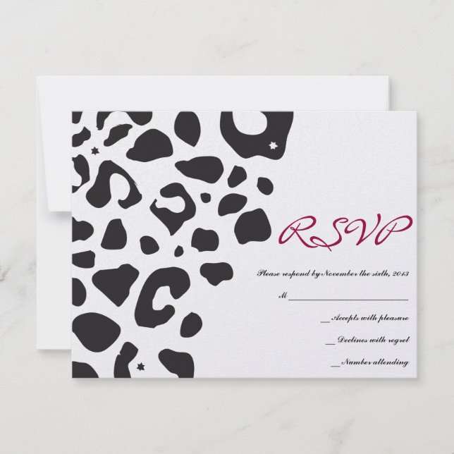 JUNGLE FEVER Bat Bar Mitzvah Reply Card (Front)