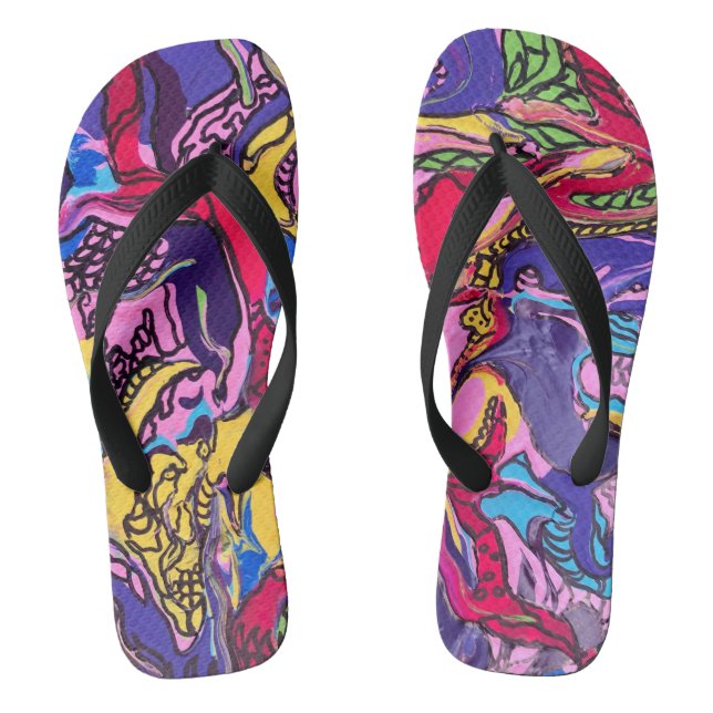 ‘Jungle Fever’ Printed Flip Flops (Footbed)