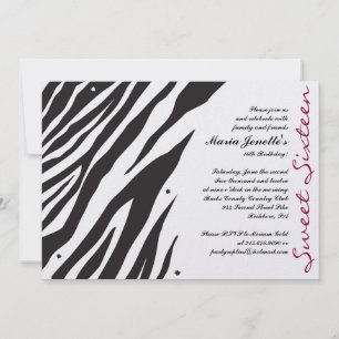 JUNGLE FEVER Sweet 16 Sixteen Party Invitation
