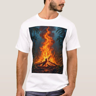 🔥 Jungle Fire Graphic T-Shirt – Bold & Fierce Sty