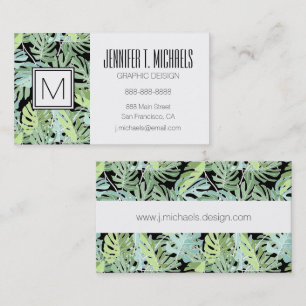 Jungle Floral Pattern Add Your Name Business Card