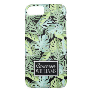 Jungle Floral Pattern Add Your Name iPhone 8/7 Case