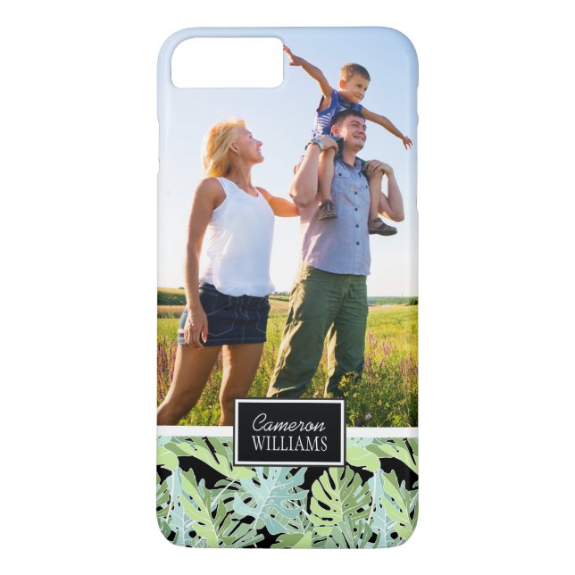 Jungle Floral Pattern | Add Your Photo & Name Case-Mate iPhone Case (Back)