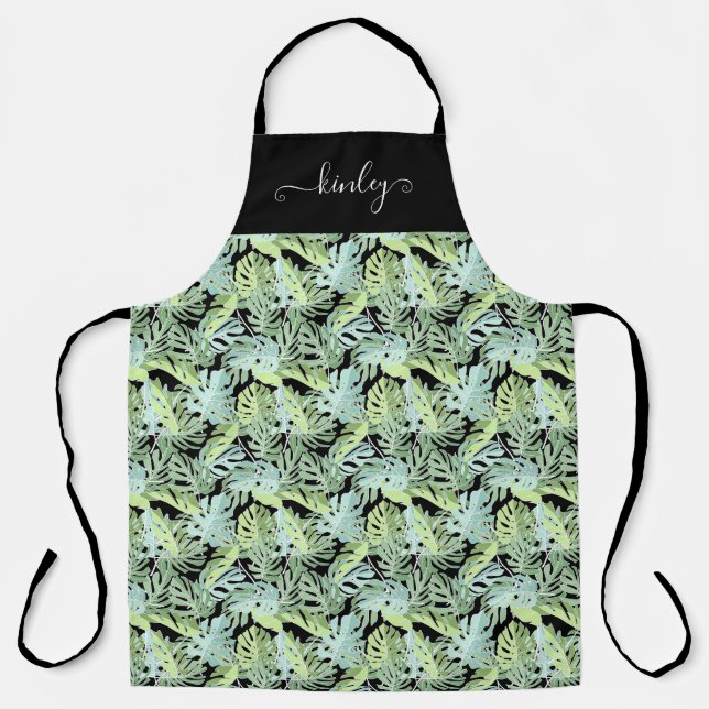 Jungle Floral Pattern Apron (Front)