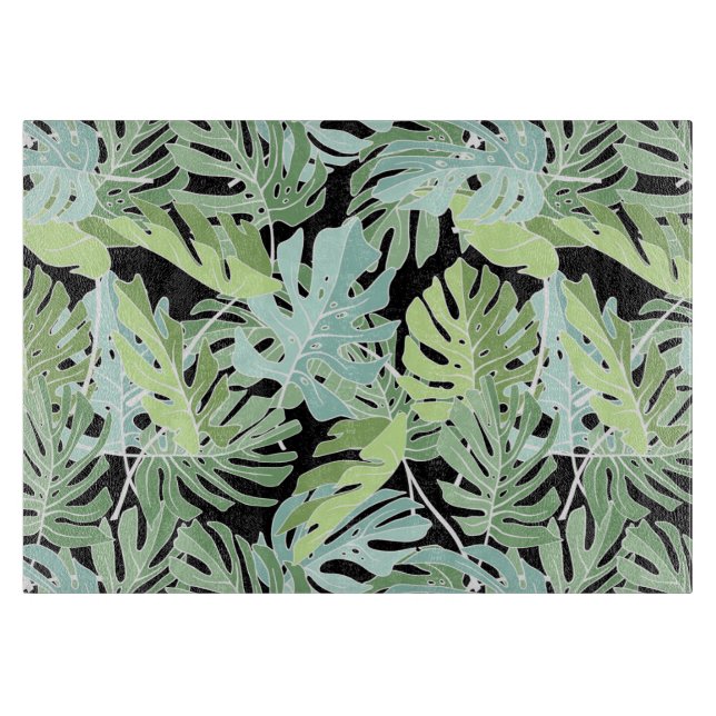 Jungle Floral Pattern Cutting Board (Front)