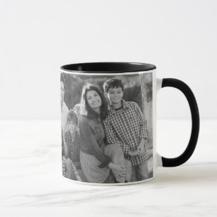 Jungle Floral Pattern Family Photos & Text Mug