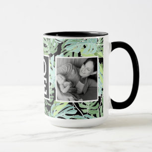 Jungle Floral Pattern   LOVE with Photos Mug