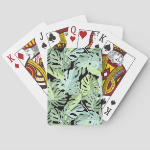 Jungle Floral Pattern Playing Cards