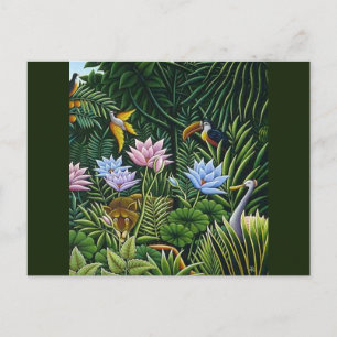 Jungle Folk Art by Rousseau Postcard