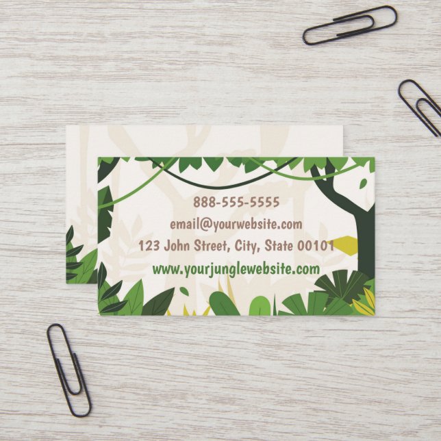 Jungle Forest Outdoors Camping Business Card (Front/Back In Situ)