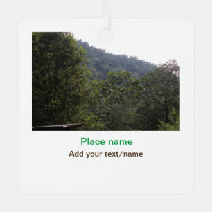 Jungle forest trees moutain travel add place name metal tree decoration