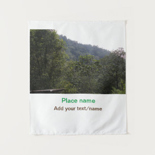 Jungle forest trees moutain travel add place name tapestry