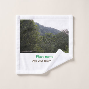 Jungle forest trees moutain travel add place name  wash cloth