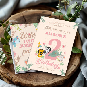 Jungle Friends Birthday Party Invite