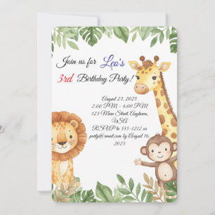 Jungle Friends Invitation
