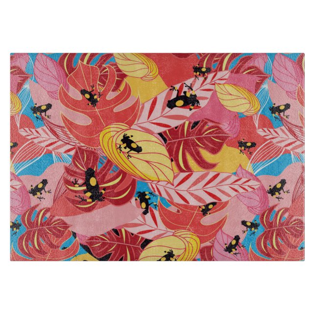 Jungle Frogs Cutting Board (Front)