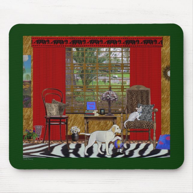 Jungle/Garden Thank You Mousepad (Front)