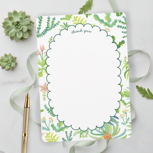 Jungle Garden Watercolor Custom BRIDAL SHOWER Thank You Card (Jungle Garden Watercolor Custom BRIDAL SHOWER Thank You Card
)