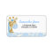 JUNGLE GIRAFFE PRINT (BLUE) MAILING LABEL