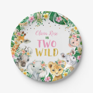 Jungle Girl Birthday Safari Animals Paper Plates