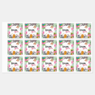 Jungle Girls Thank You Labels