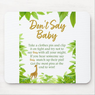 Jungle Gold Theme Don’t Say Baby Mouse Mat