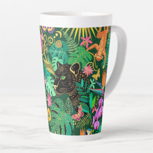Jungle Golden Fantasy Surreal Exotic Latte Mug