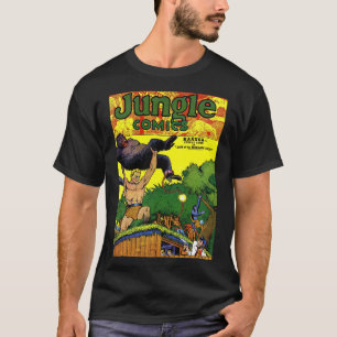 Jungle Gorilla's Lair Vintage Comics Black T-Shirt