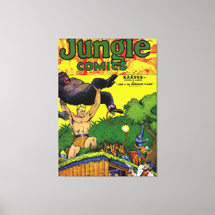 Jungle Gorilla's Lair Vintage Comics Canvas Print