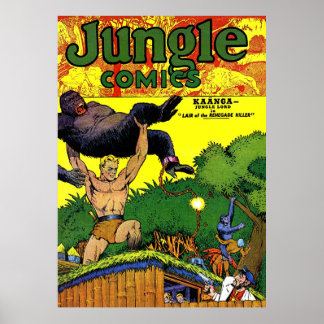 Jungle Gorilla's Lair Vintage Comics Poster
